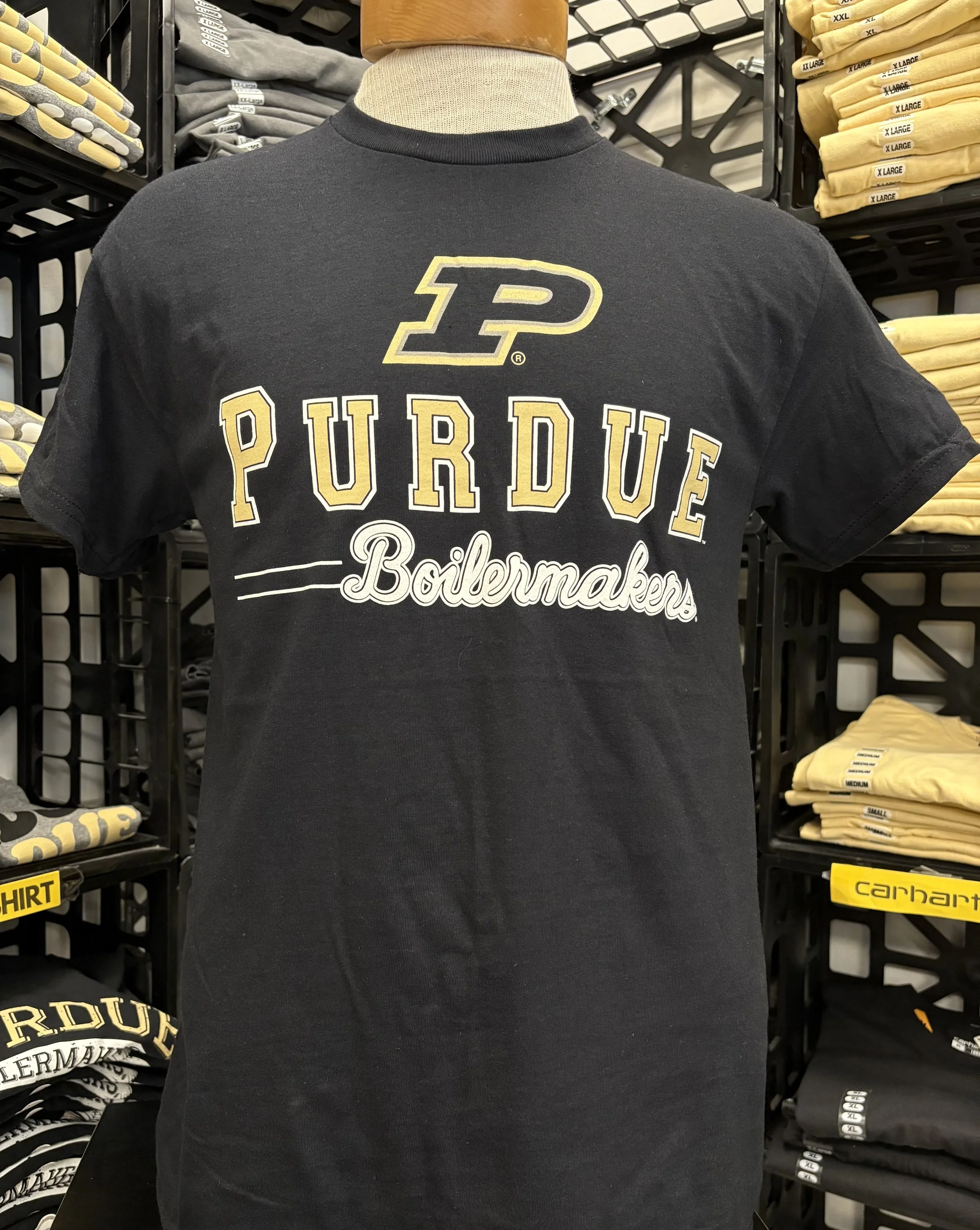 Purdue Motion "P" Boilermakers Script T Shirt