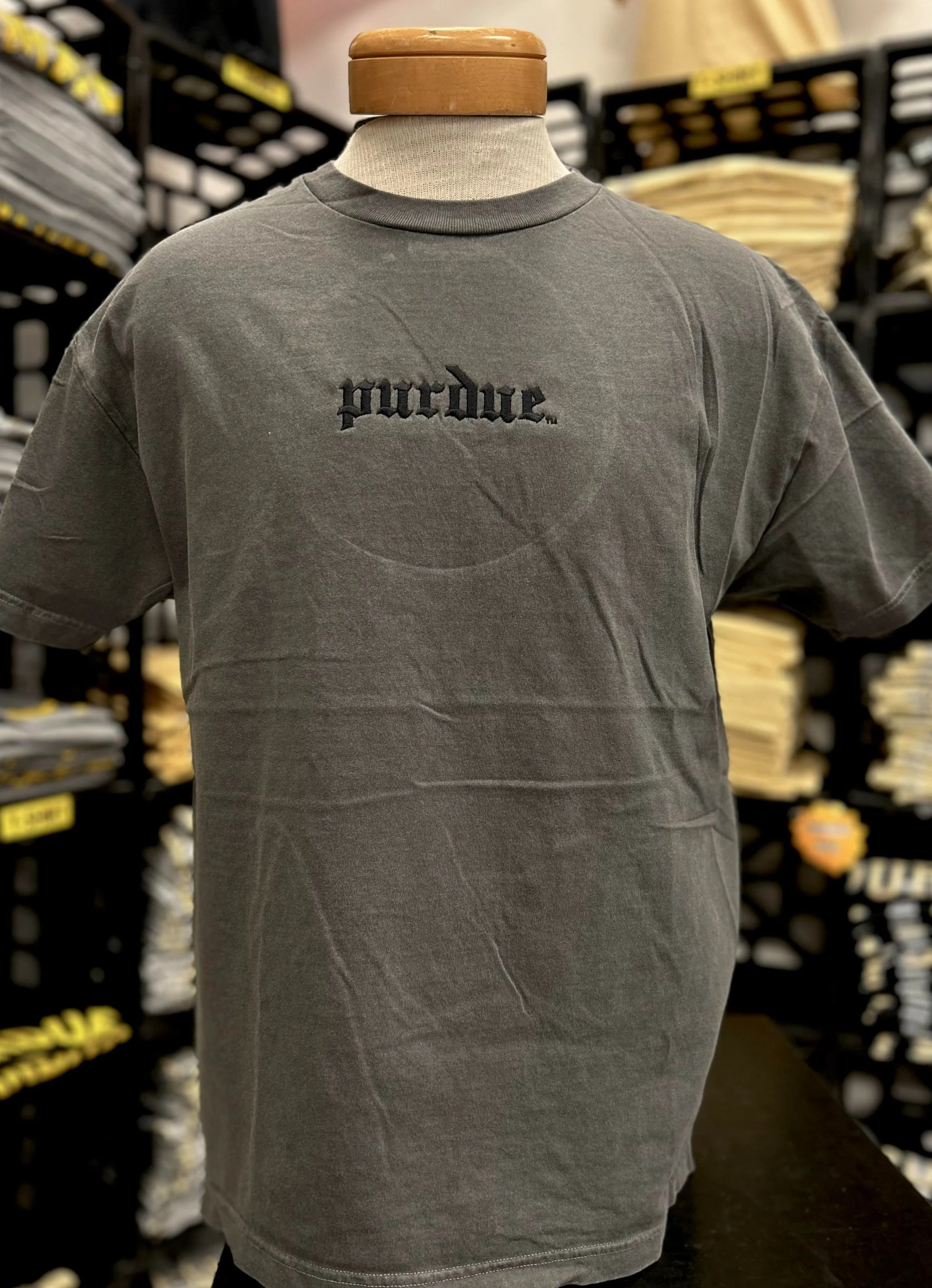 Purdue Old English Embroidered T Shirt