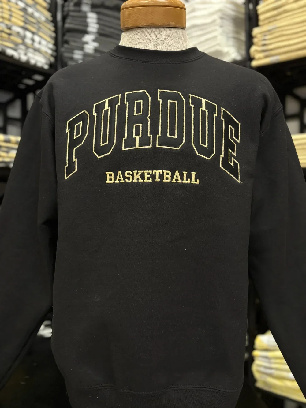 Purdue Basketball Applique Crewneck