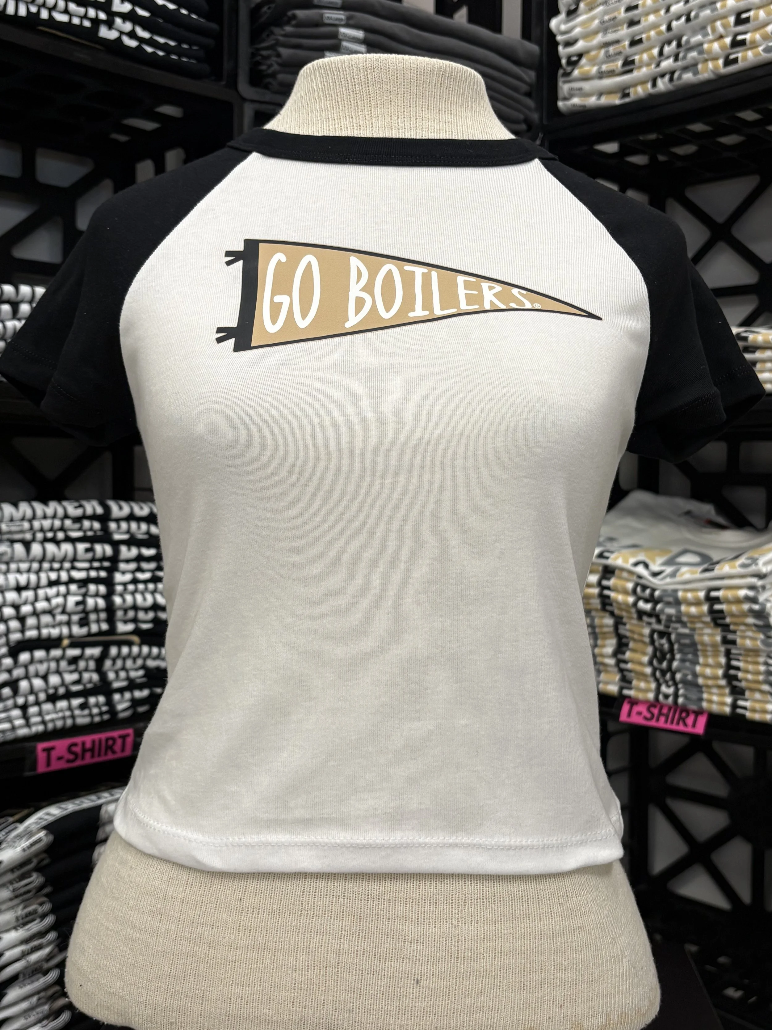 Purdue Go Boilers Pennant Crop Tops