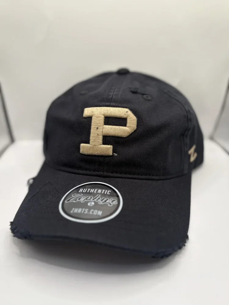 Purdue Distressed Adjustable Hat