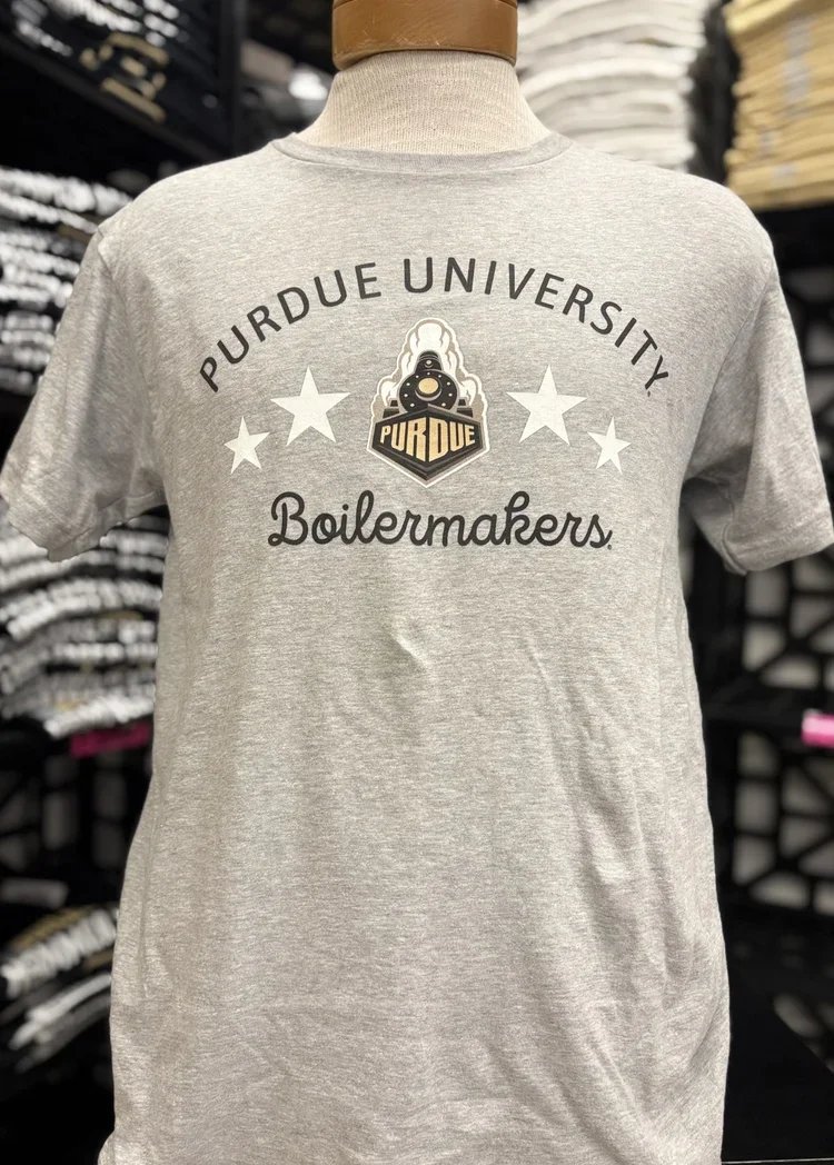 Purdue University Boilermakers Train w/ Stars T Shirt