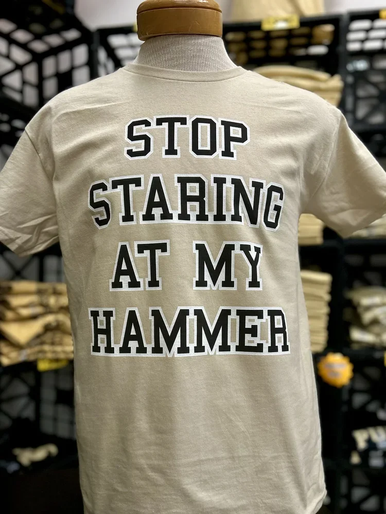 StopStaringAtMyHammerTShirt-DiscountDen-03172026.webp