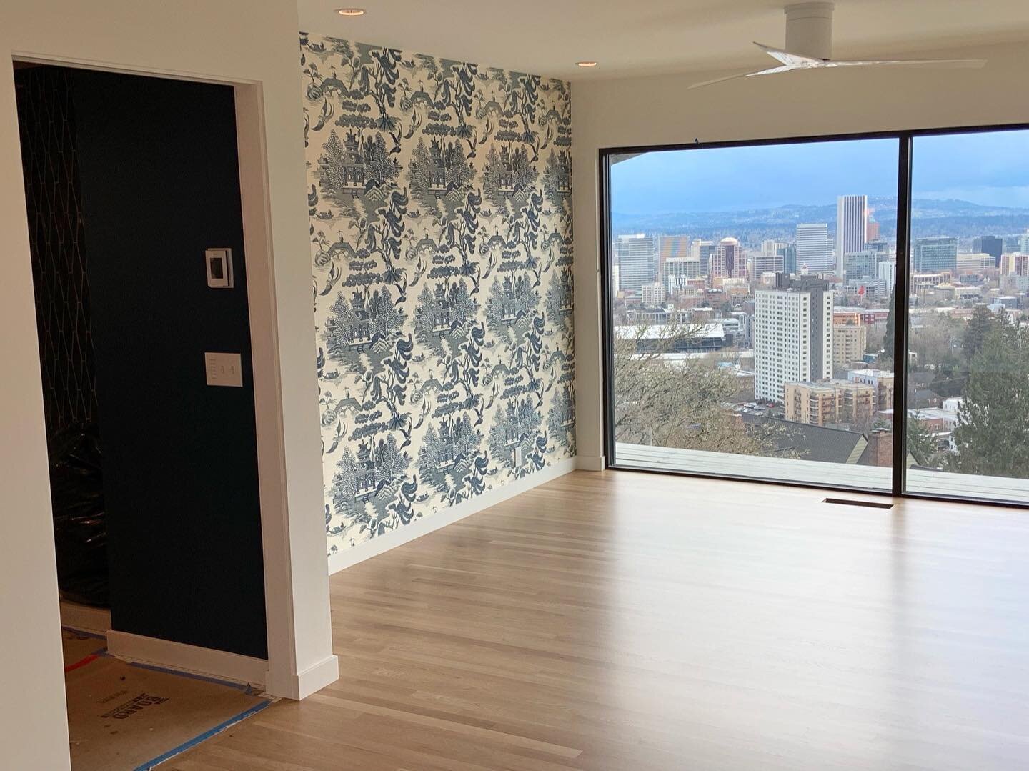 Behind the scenes of a project in the works! 📸

These gorgeous mid-century wallpapers are up, but there is still lots left to do! Delayed doors to install, furniture to place, and decor to bring the whole design together. Luckily, we have everything