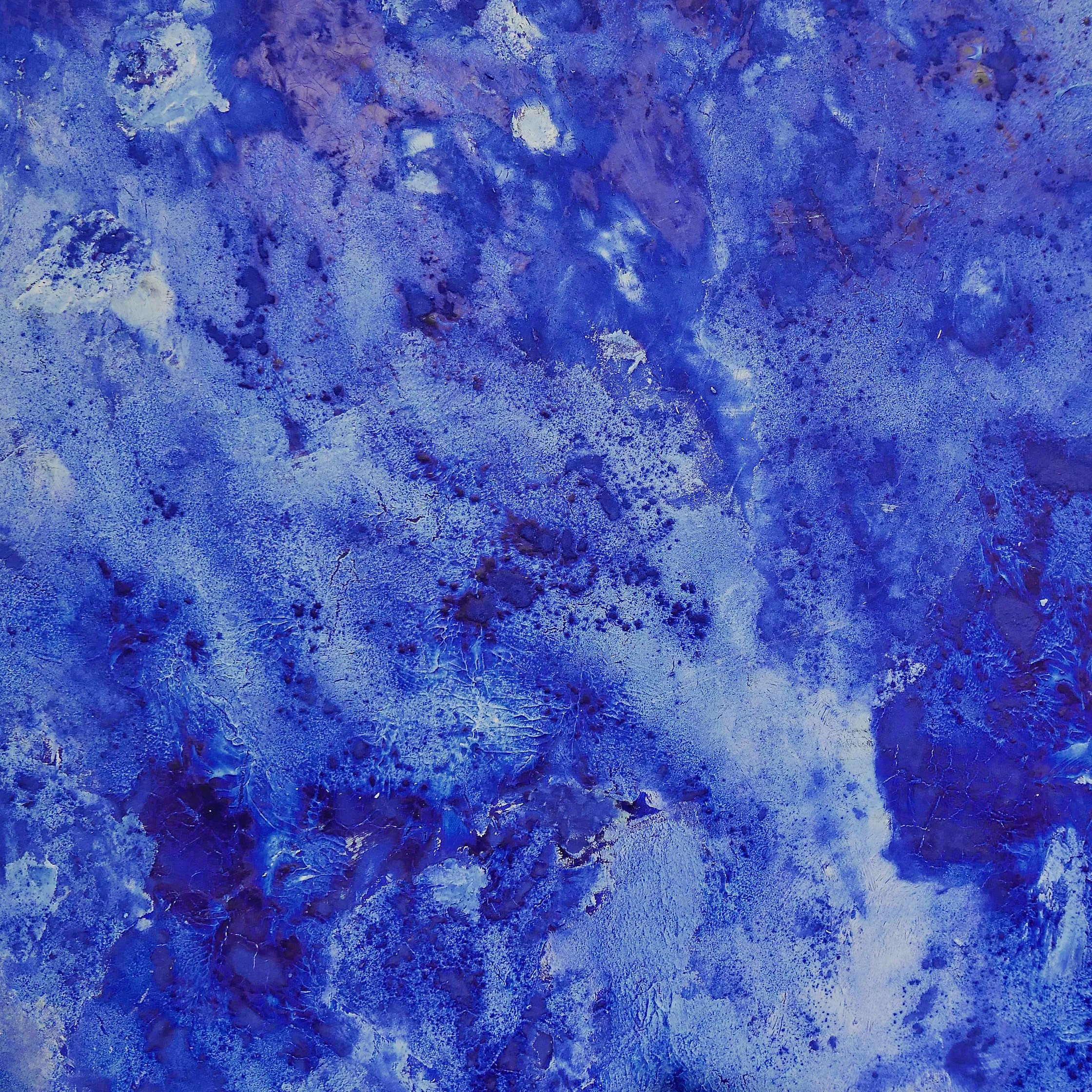Detail image of bacteria on canvas.