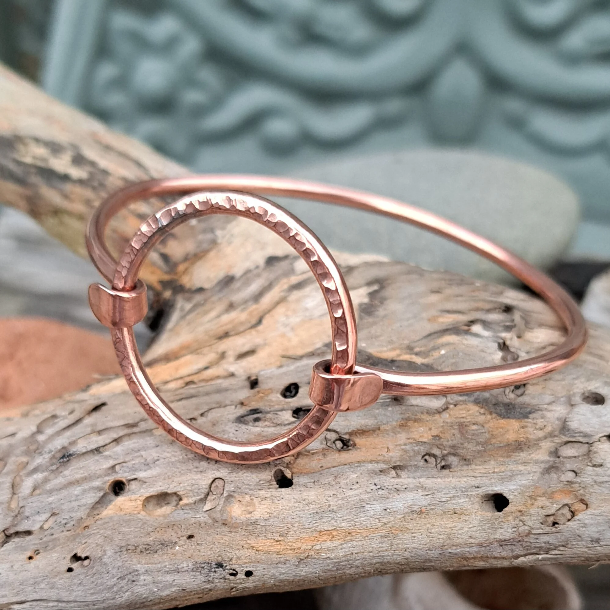 Copper circle cuff