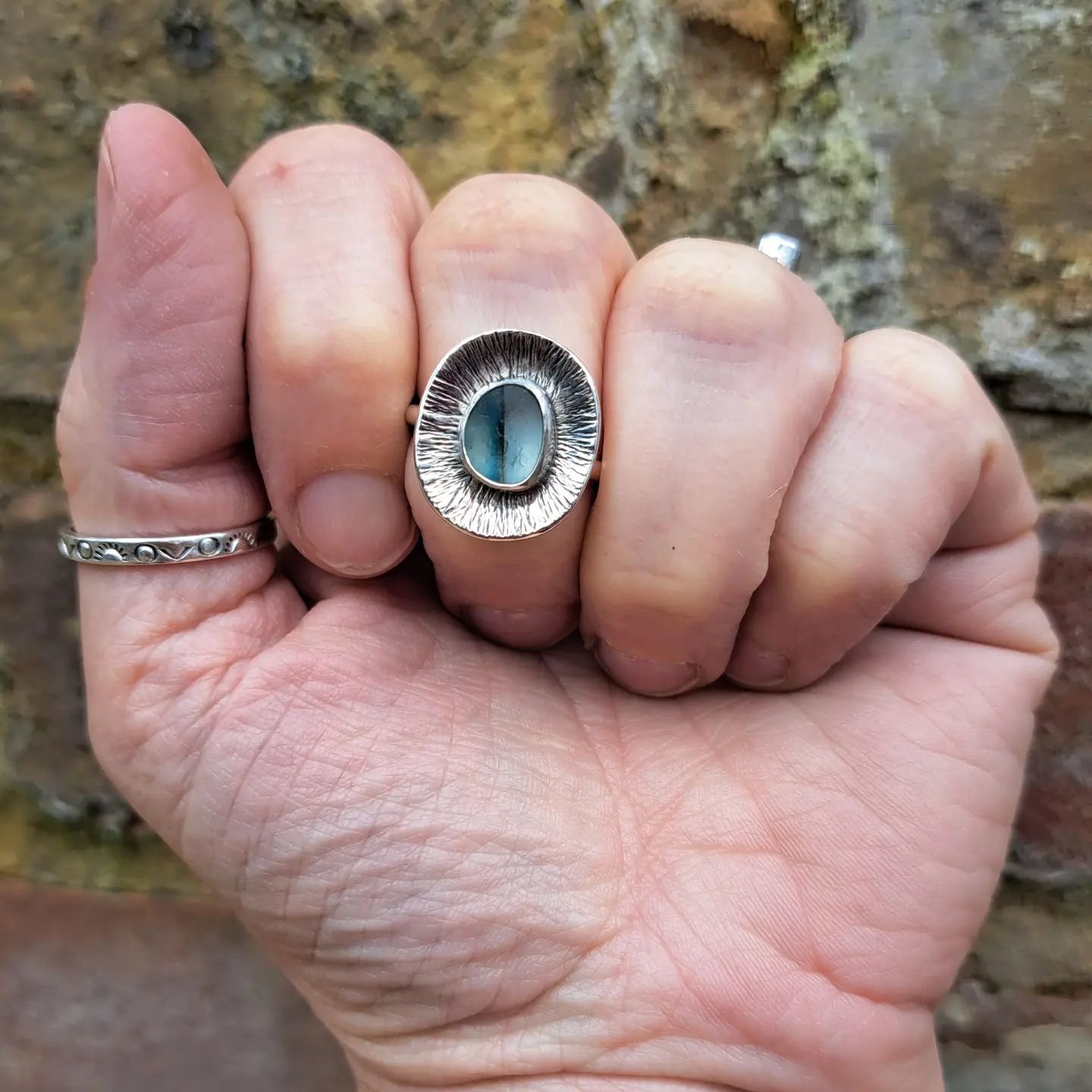 Here's a little close up of the Seaham multi sea glass ring I finished the other day. I've got a few other pieces in the pipeline but no time for any large releases at the moment. I've been a bit under the weather with some sort of cold, with a block