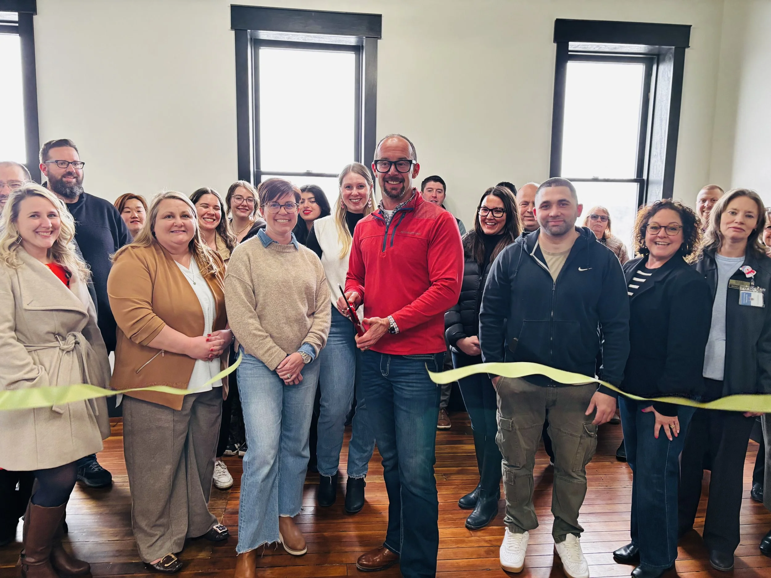 Marion Area Chamber of Commerce ribbon cutting for the Lydia Lofts.