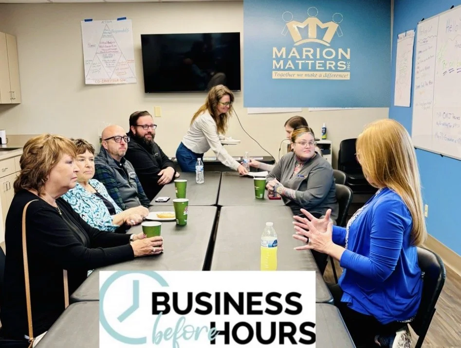 Marion Area Chamber of Commerce Business Before Hours networking event connecting members.