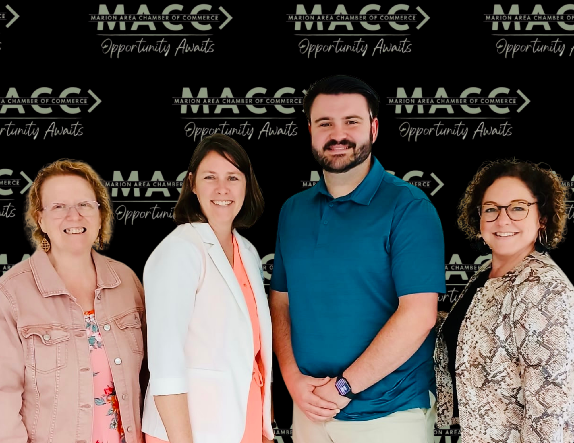 Marion Area Chamber of Commerce staff "Progressing Together" with local businesses.