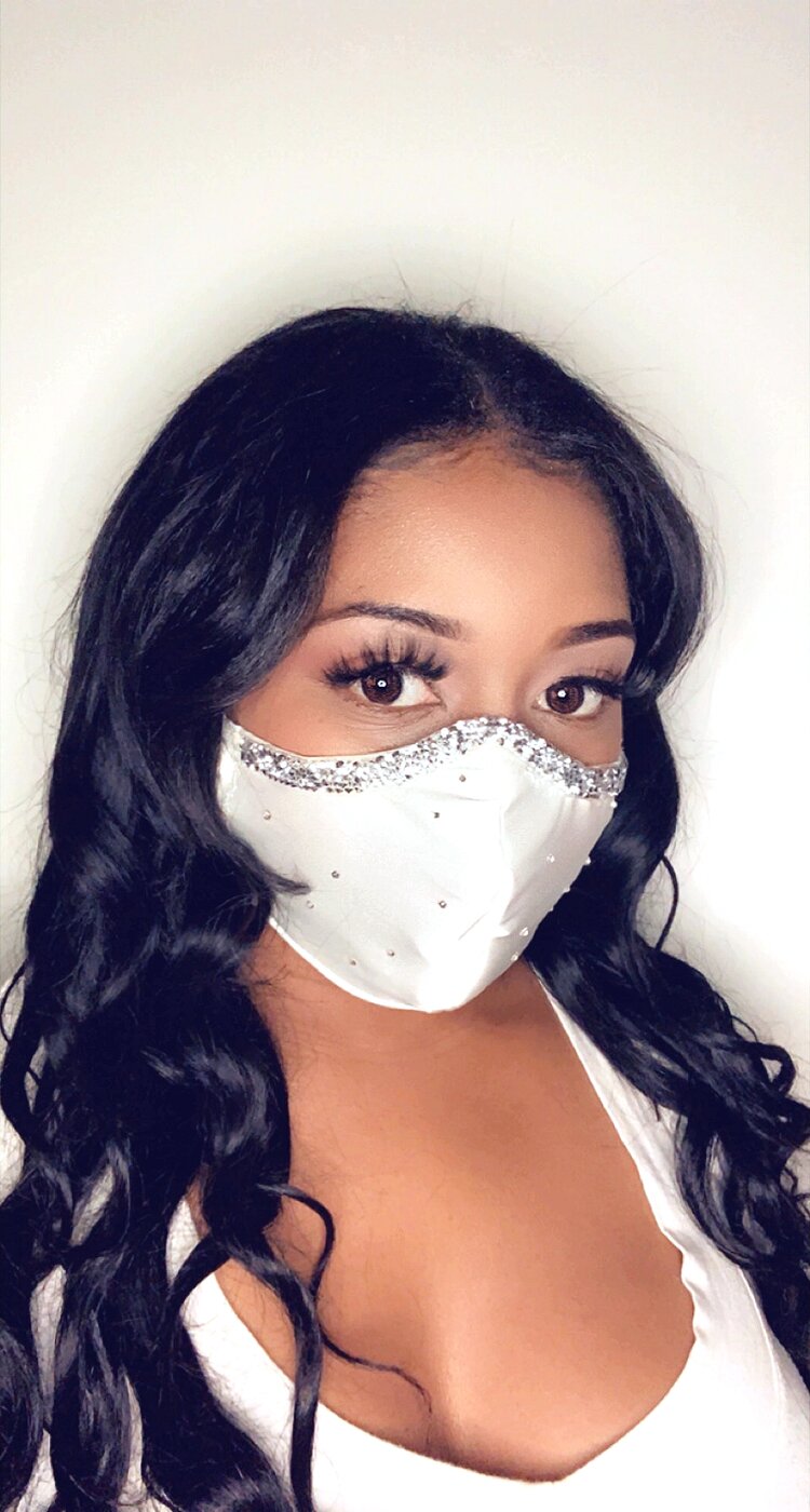Luxury Rhinestone Bridal mask 