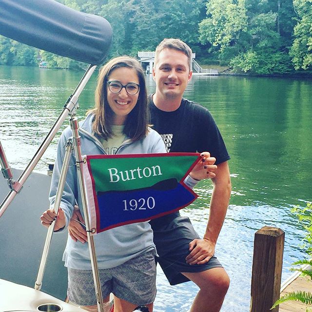 This weekend we were able to test our first prototype of the Burton Beautiful Small Burgee. The final design will be what's pictured online, but we must say, we are so excited to get these out and on the lake! Make sure you Pre-Order today, link in b