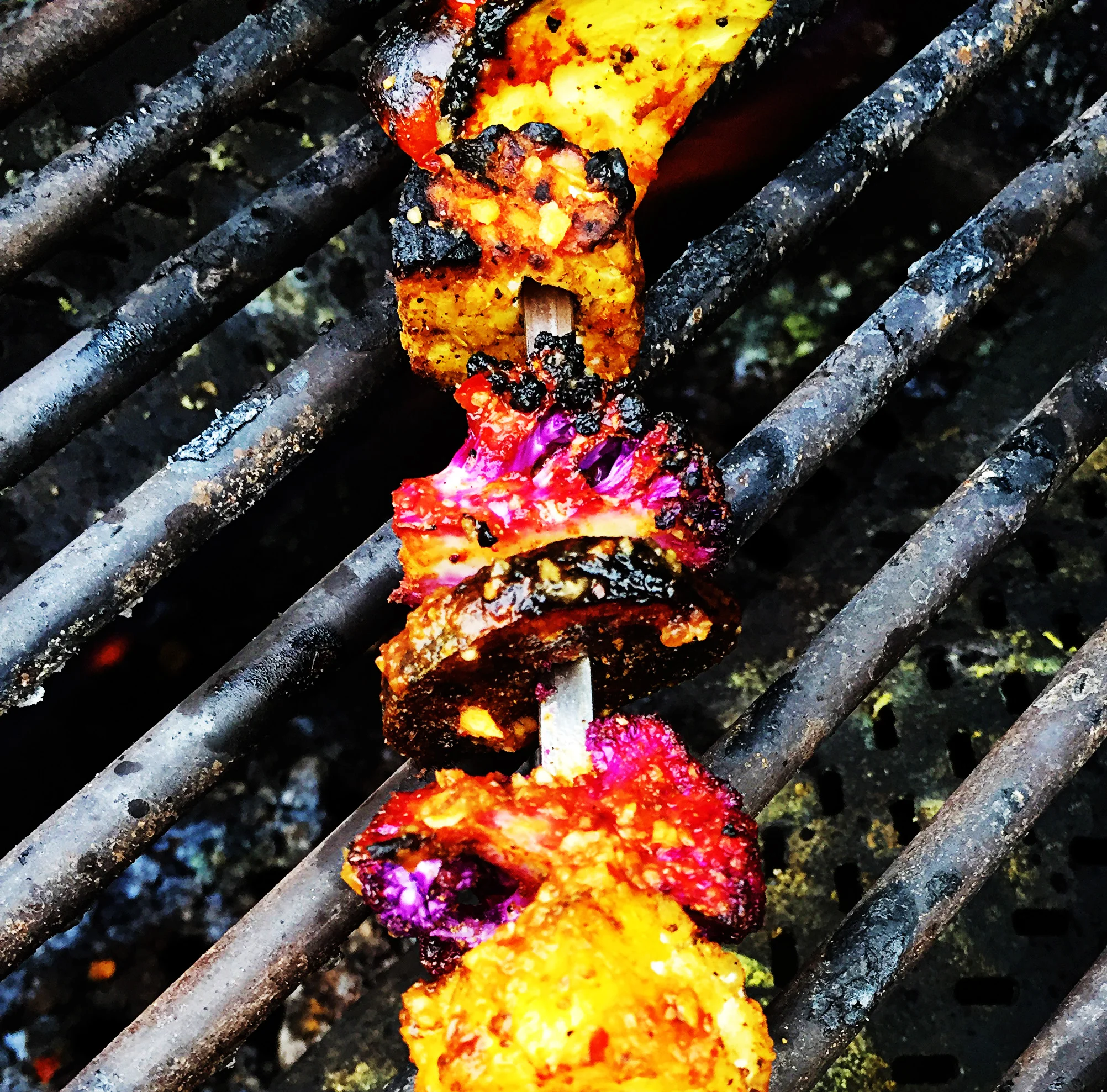 9. I like to achieve a really nice char on the outside of each kebab. That's when I know its ready to come off and be served.