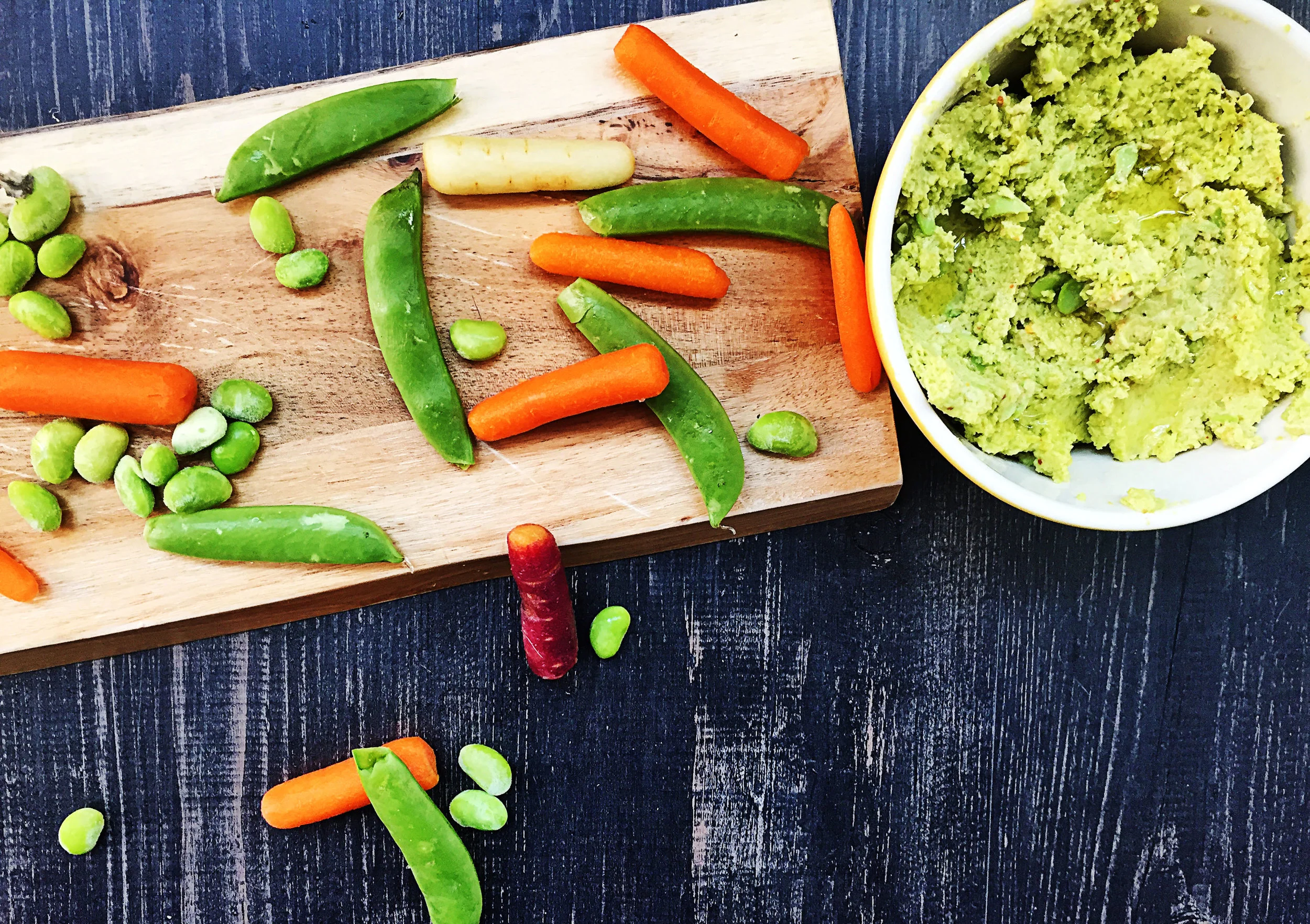 Ooh Ooh Ooh Edamame Turmeric Lime Hummus ... yum