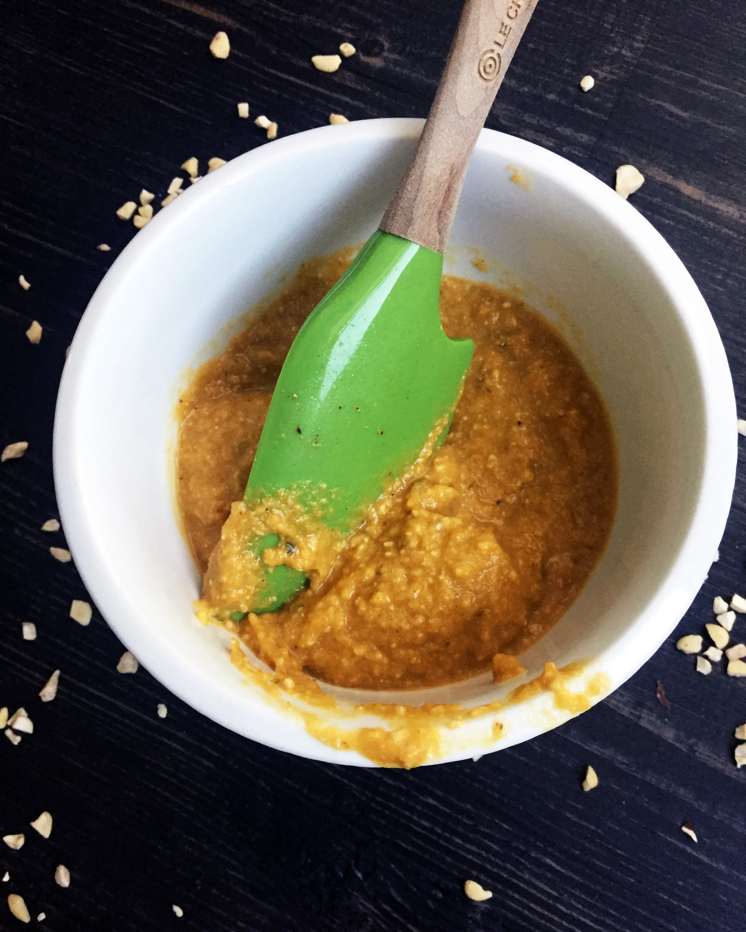 7. The cheese should be similar consistency to baby food. I know it seems a little odd, but it should pour easily. If it doesn't, add more veggie broth.