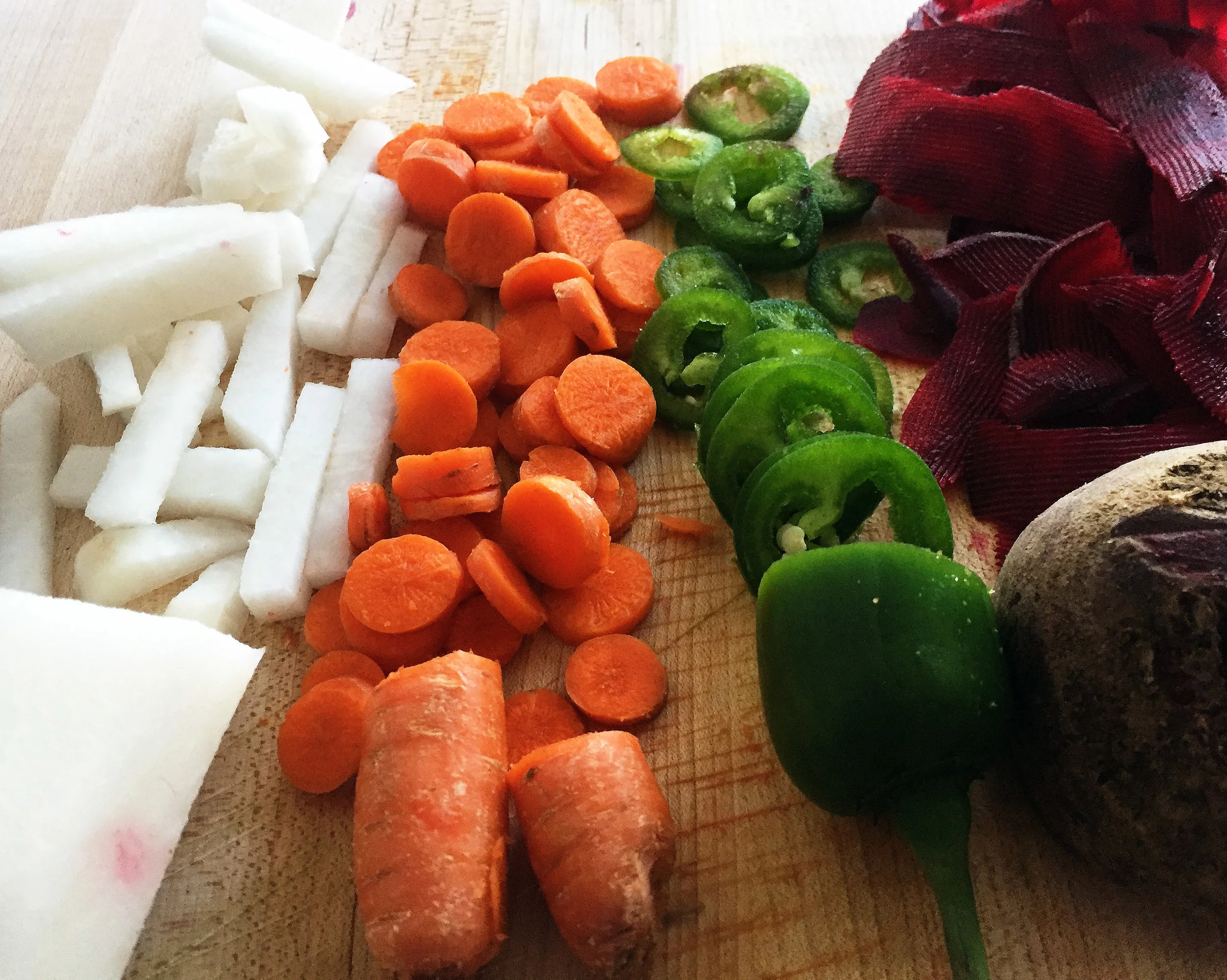 1. Cut up all your veggies. 