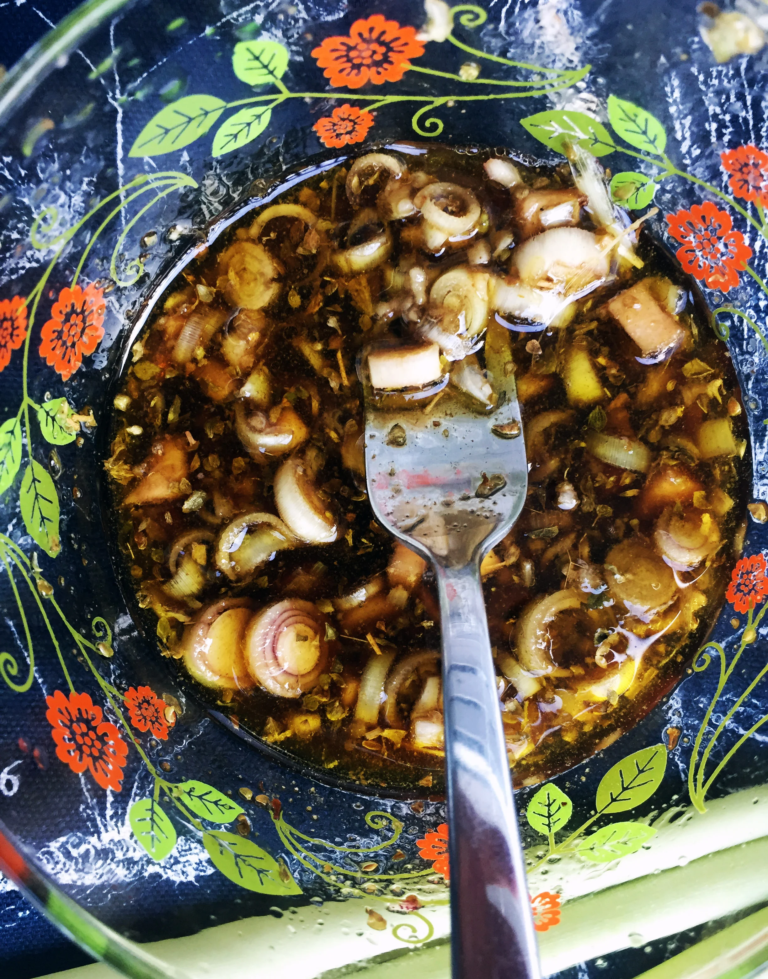 3. Place all the ingredients for your marinade into a small bowl and whisk together. 