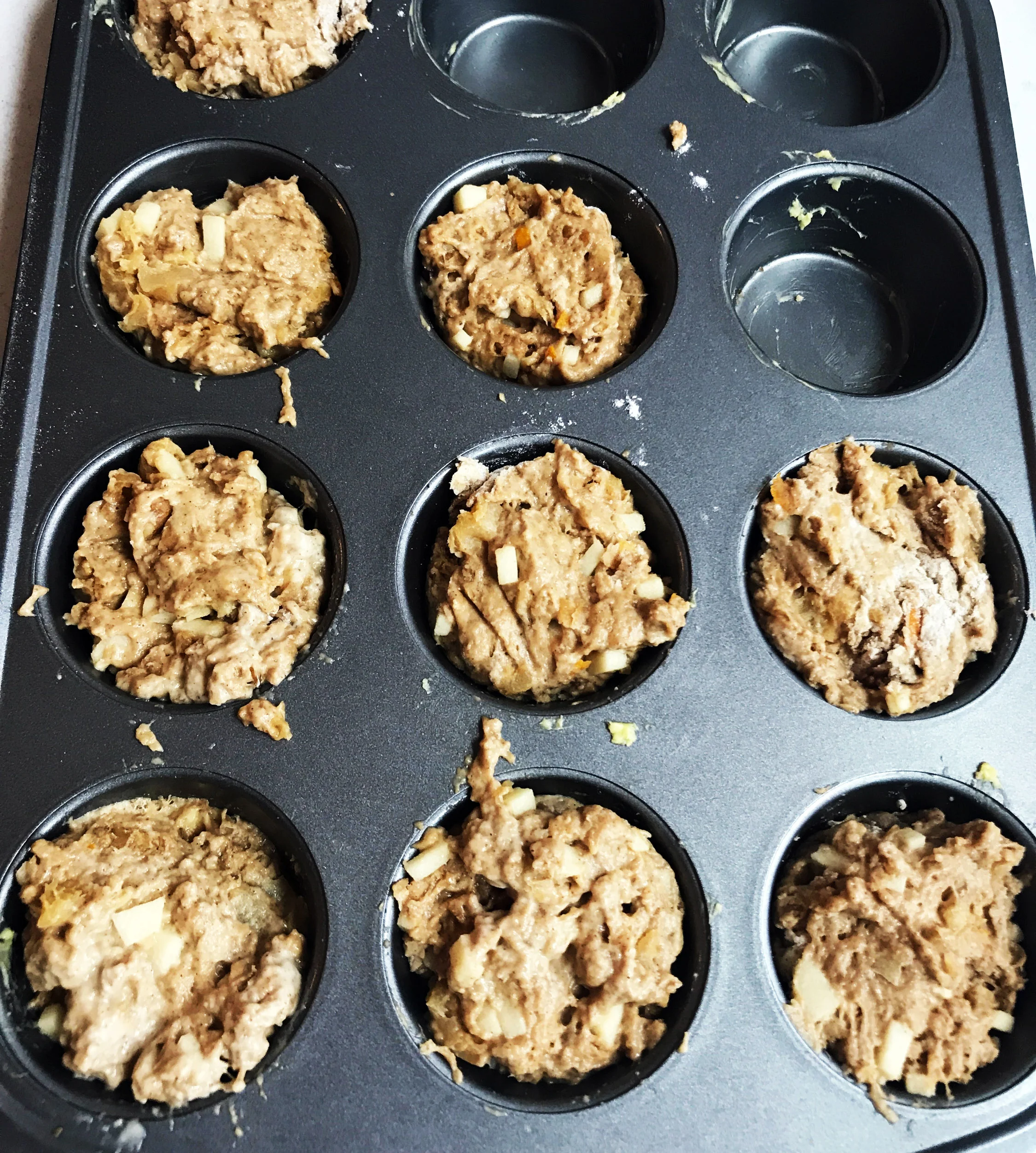 5. Place the muffins in the oven for 15 minutes. Scoop out and enjoy!