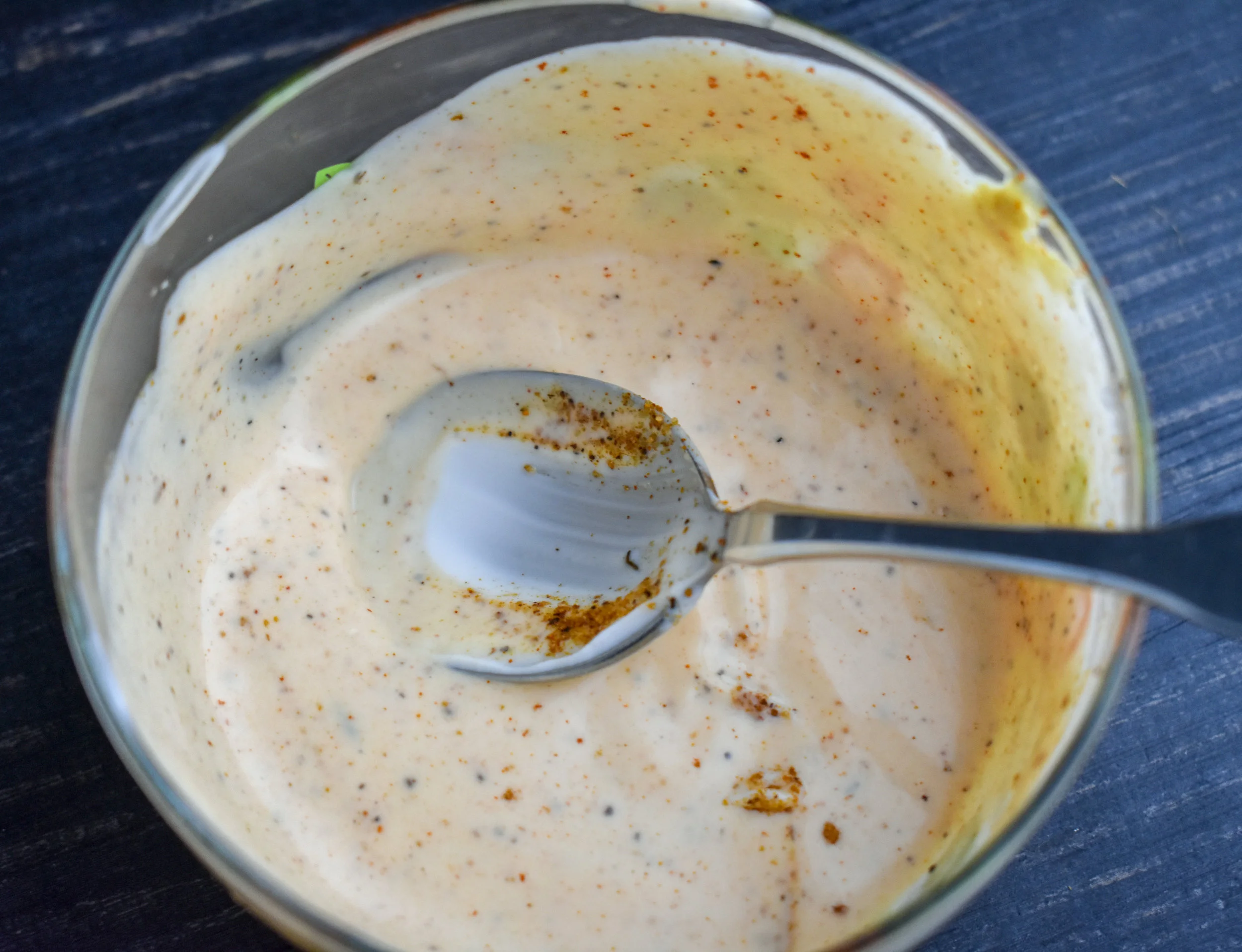 5. While the burger is cooking, mix together all the ingredients for the bayou aioli. Yum!
