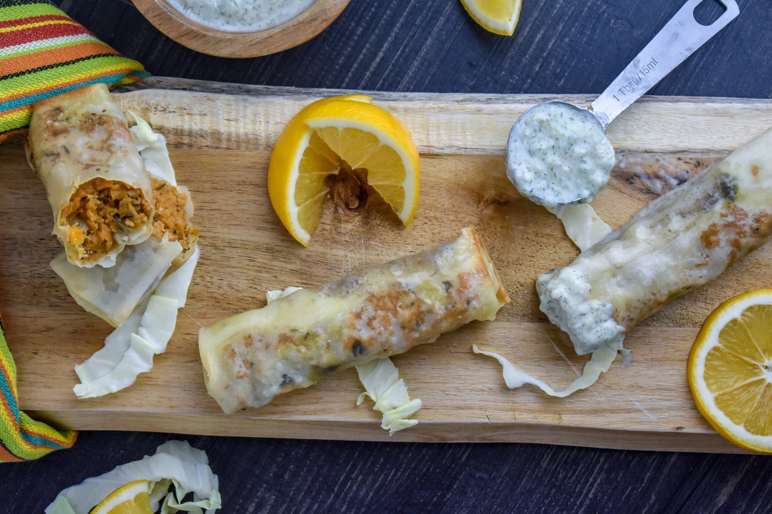 12. Serve with tzatziki sauce and ENJOY. You worked hard...eat them all in one sitting!!