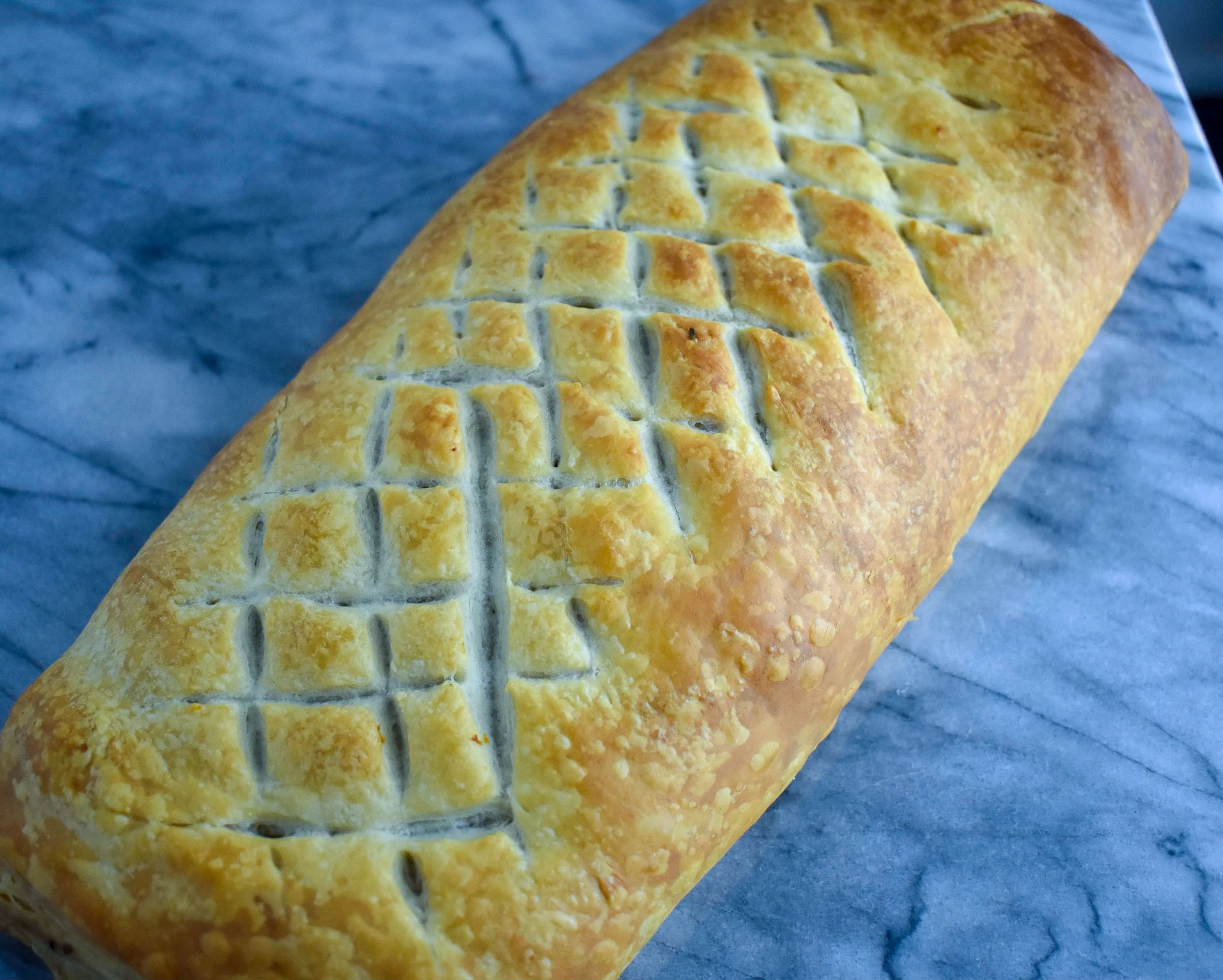 8. Place the roll in the oven and bake for 35 minutes, rotate the roll once or twice. 