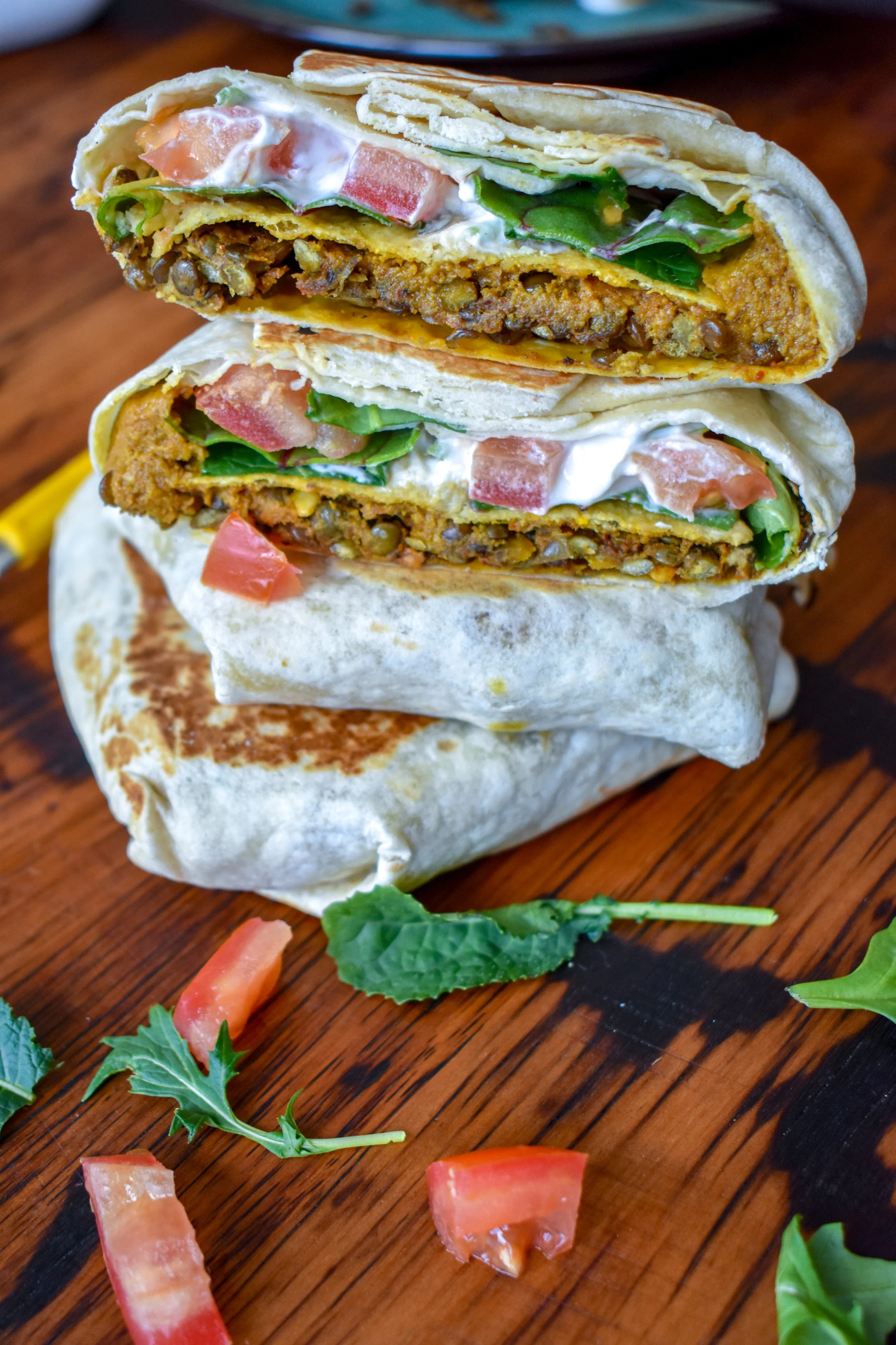 Vegan Crunchwrap Supreme w/ Taco Meat Lentils + Dairy Free Nacho Cheese