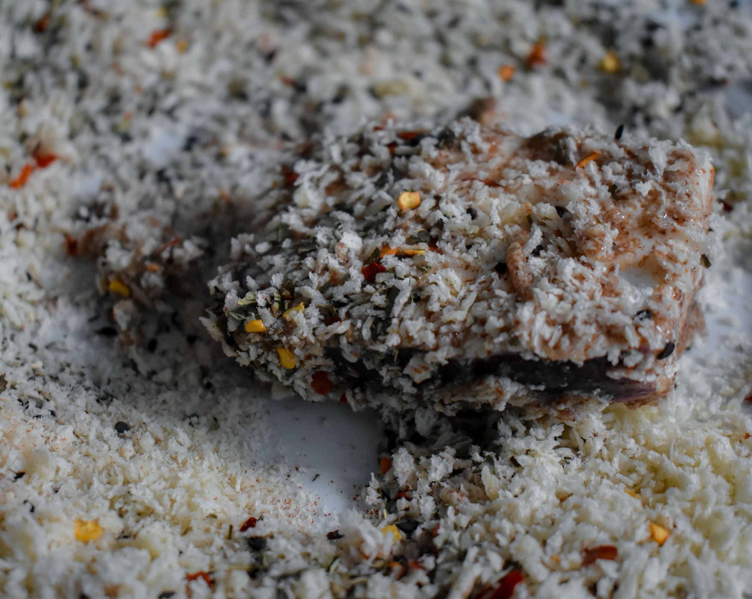 6. To finish, bread with the bread crumb mixture to create your cutlets.