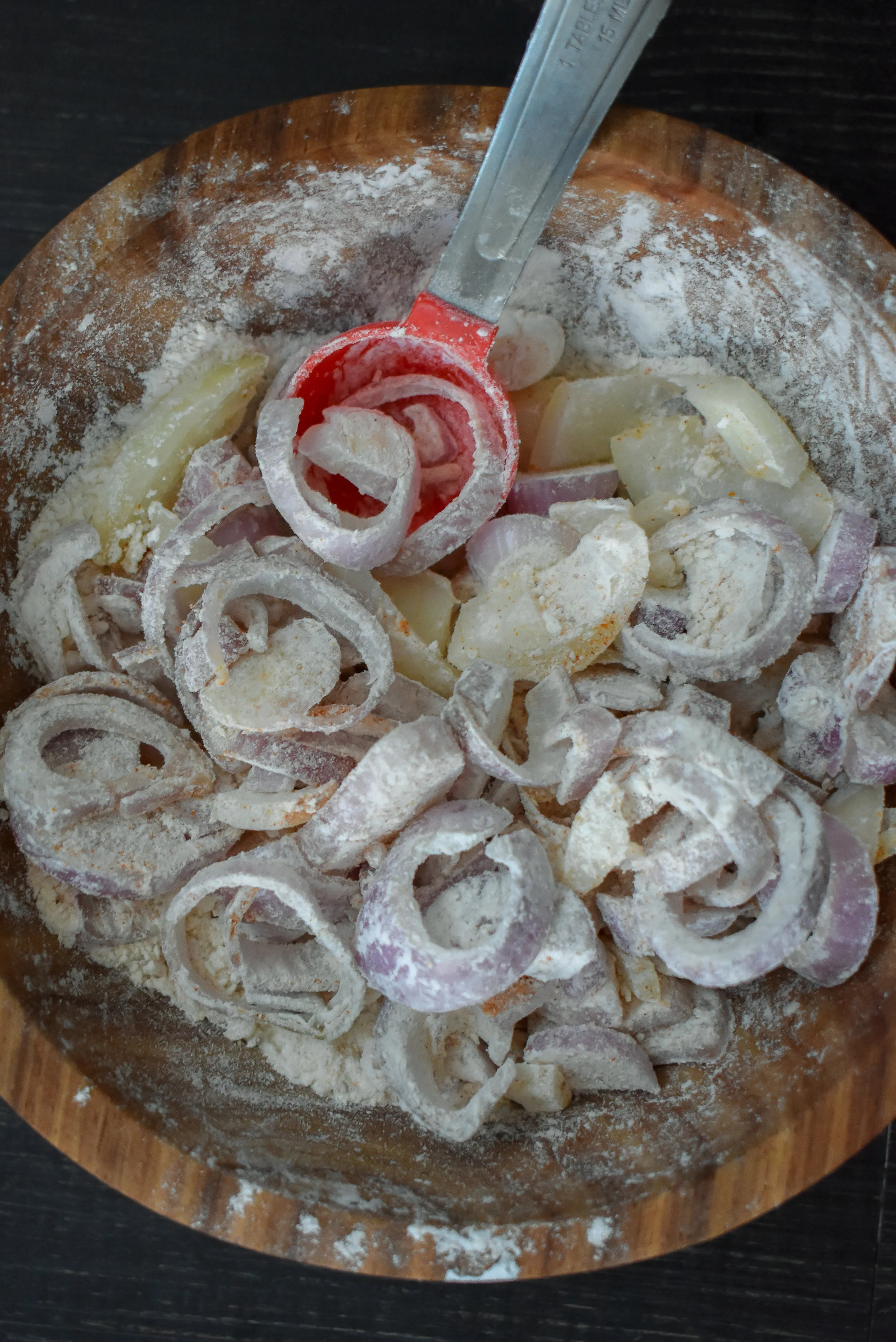 1. To start, add shallots + all other ingredients to a bowl and mix well.
