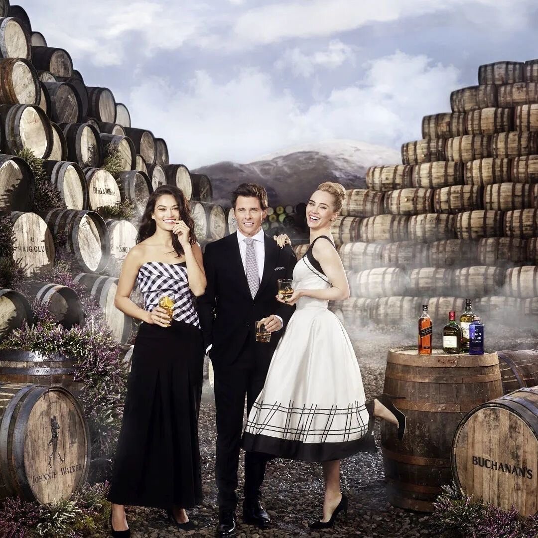 Posted @withregram &bull; @jacquie.mcnally.costume International Scotch Day, 2018.....
With the lovely @james_marsden ,
@shaninamshaik &amp; @sukiwaterhouse 
Client @diageo , production co. @amelia_and_co , working with the fabulous @angelamoffatstyl