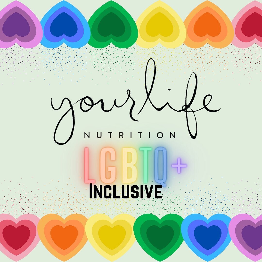 YLN is and will always be inclusive of all humans who need and deserve nutritional guidance and support. Happy happy Friday! 

#mentalhealthawareness #lgbtq #nutrition #friday