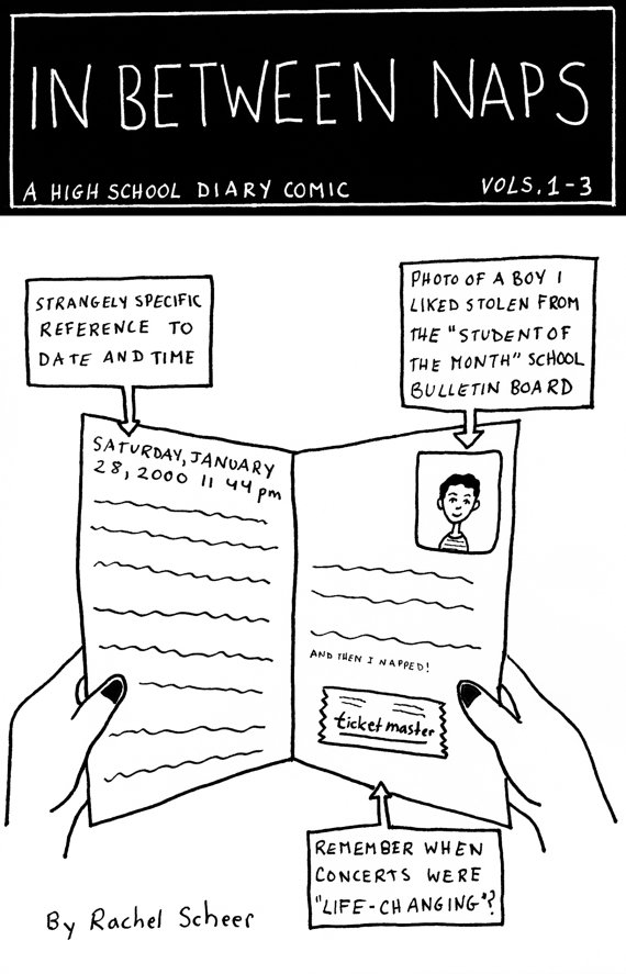  A three volume collection of the author's high school diary adapted into comic book form. Read about the author's misadventures in navigating family, imagination, crushes, decisions about her future and marching band.  Black and white, 27 pages   Pa