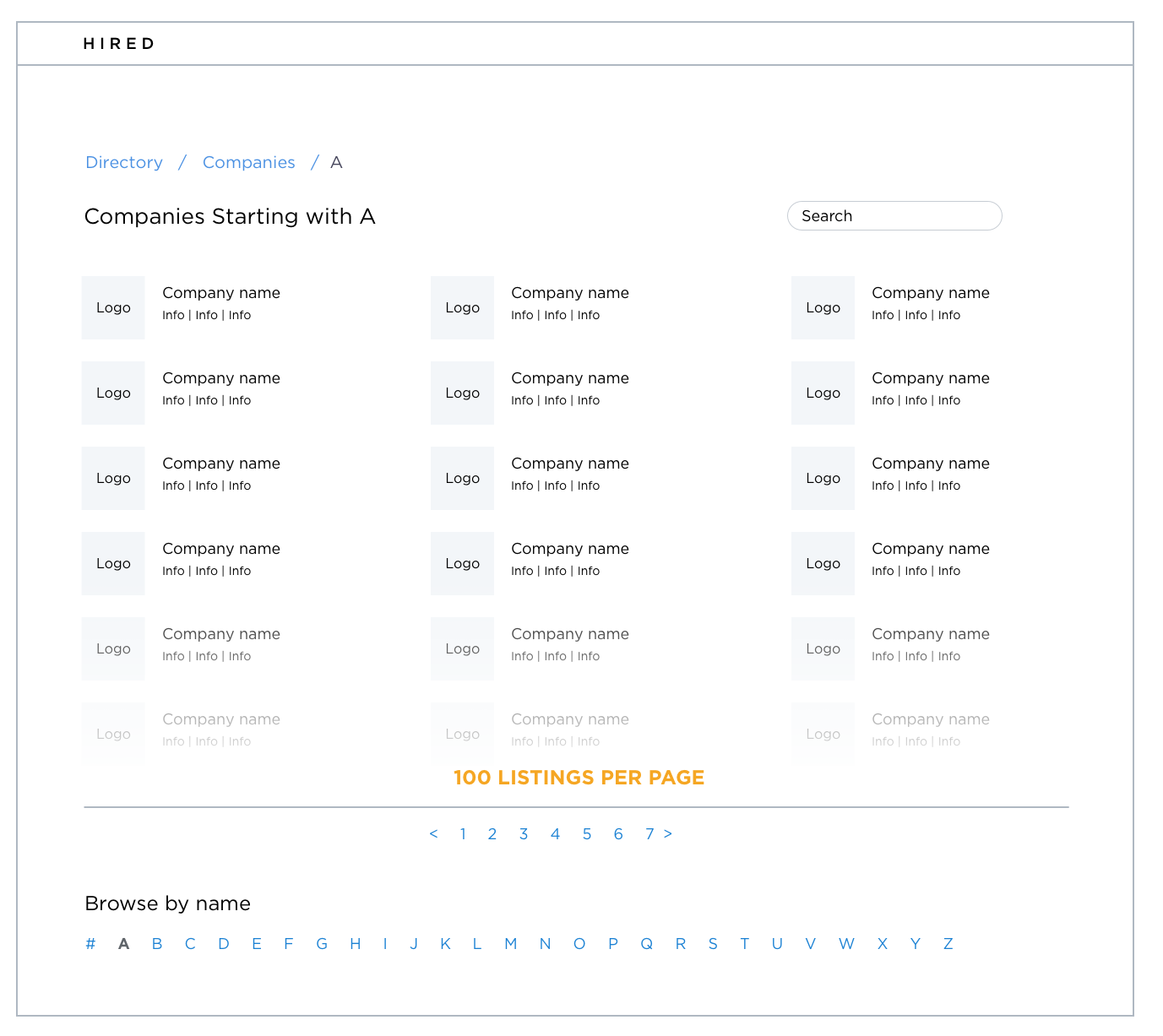 List of company names