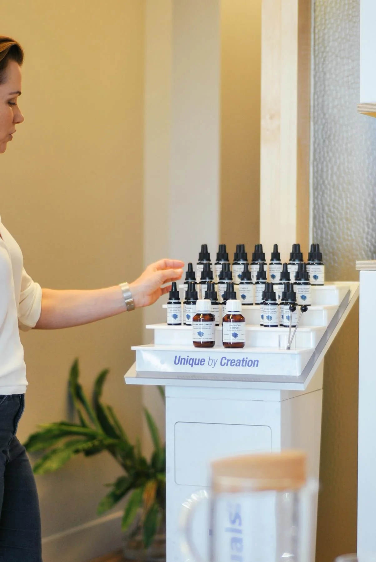 Our dermaviduals blending bar means we can create skincare unique for your skin's needs. 