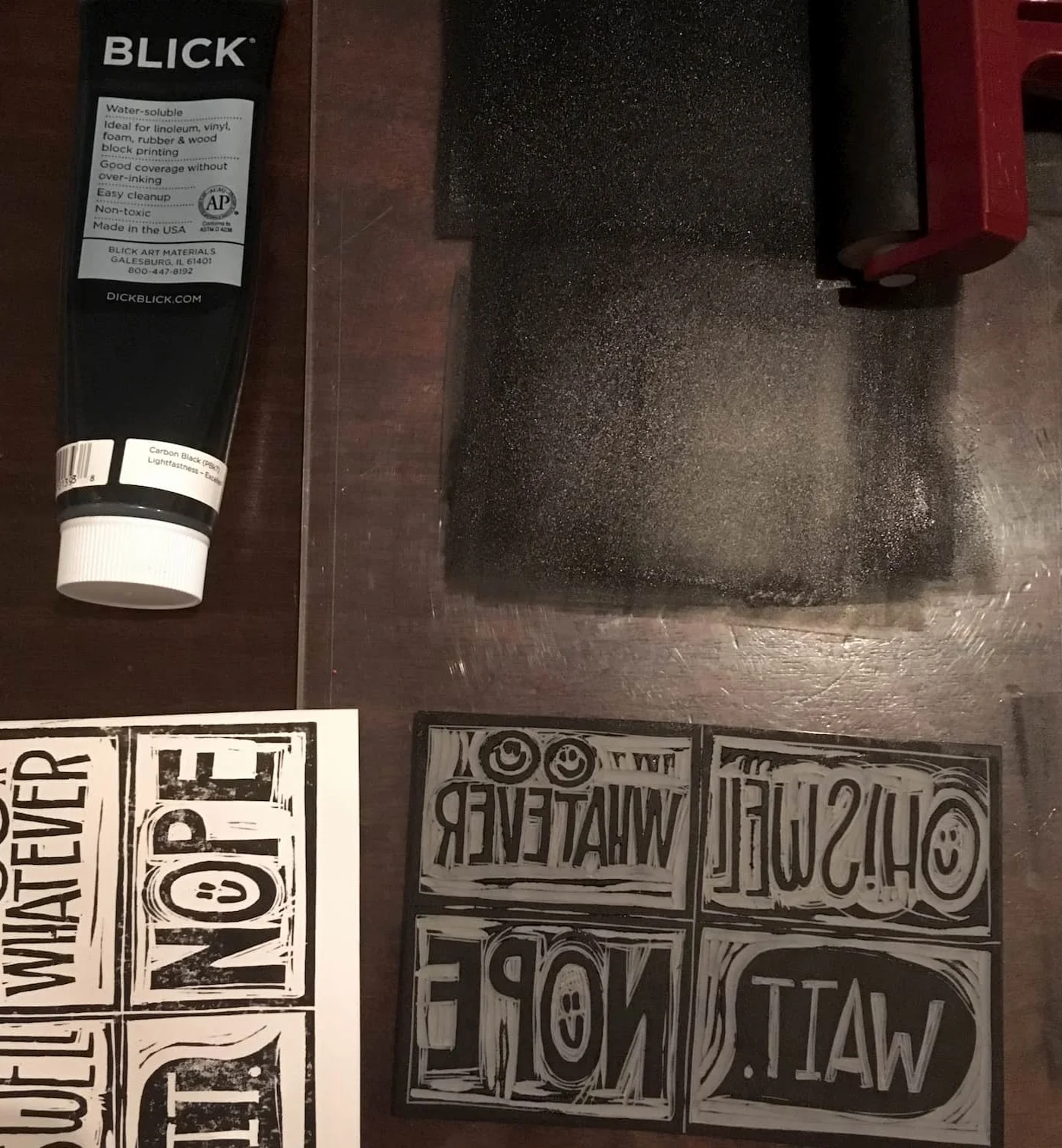 Making the cards is as much fun as making the tins. Here’s an in process photo of printing up a batch. I print them in 4’s, then cut them down to the individual cards. The hard part is just remembering to do it all backwards!