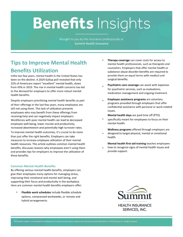 Tips to Improve Mental Health Benefits Utilization