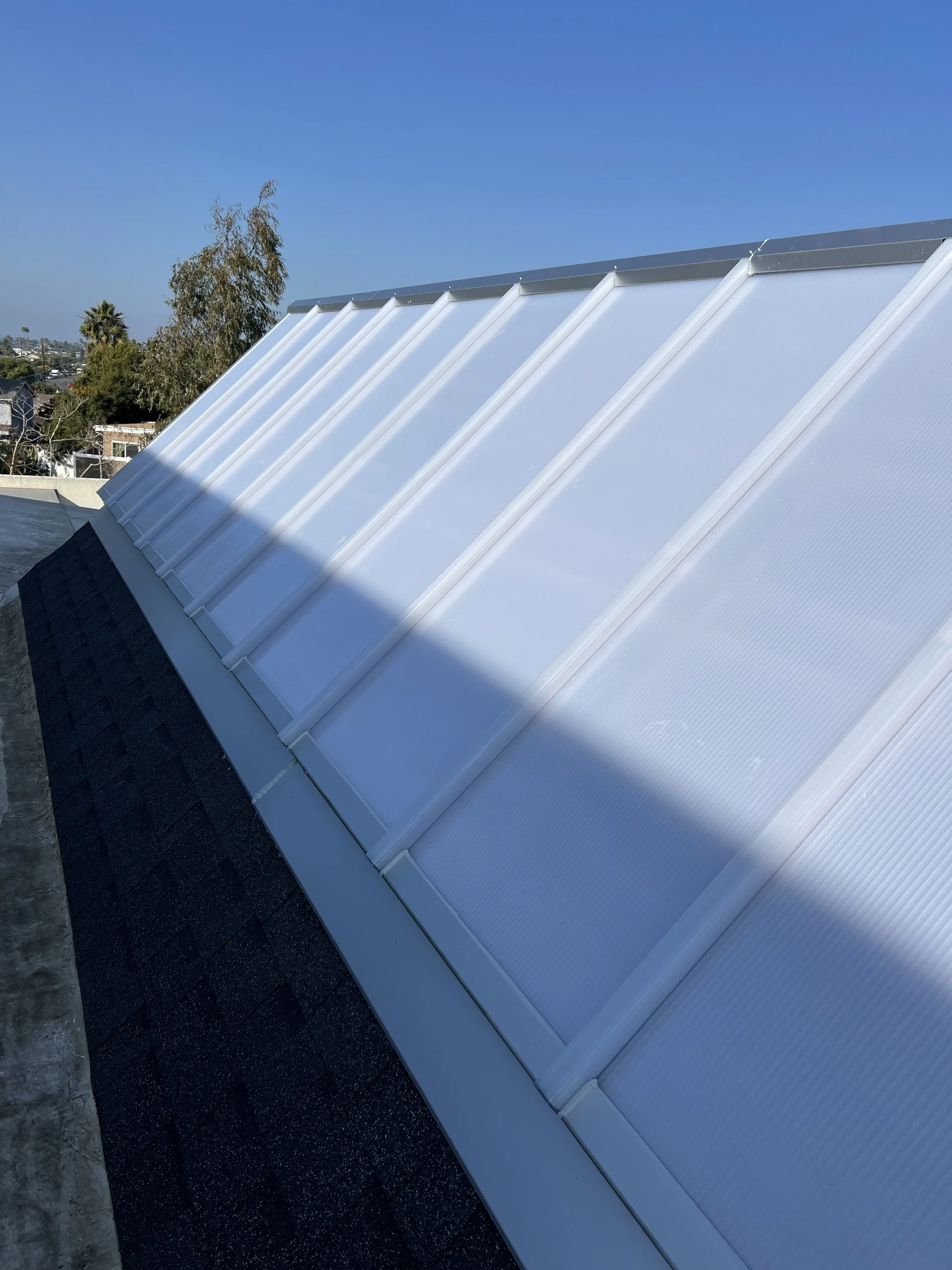 A results image of a skylight replacement, displaying a fresh, clean look.
