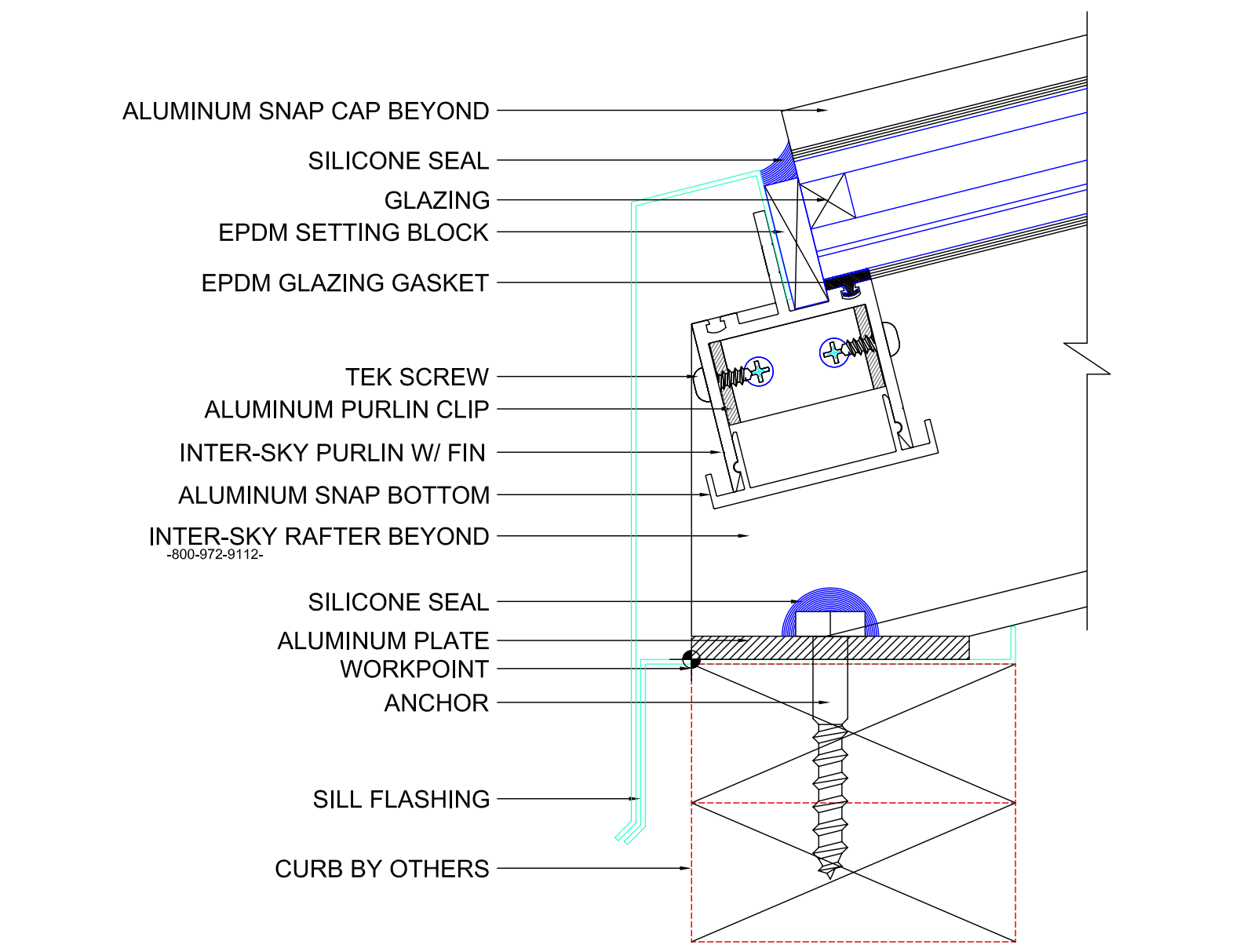 Details of a skylight sill by inter-sky