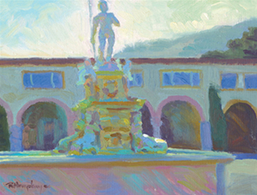Plaza Fountain Sketch
