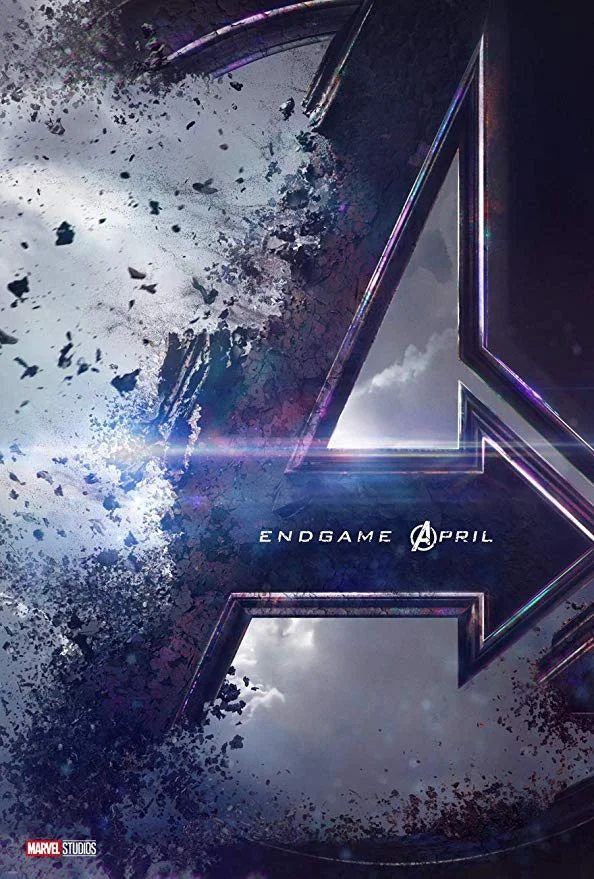This poster is from the newest Avengers movie, Endgame (which btw, great movie!) The blue hues and crumbling grunge-like effects represent that this movie is a thriller.