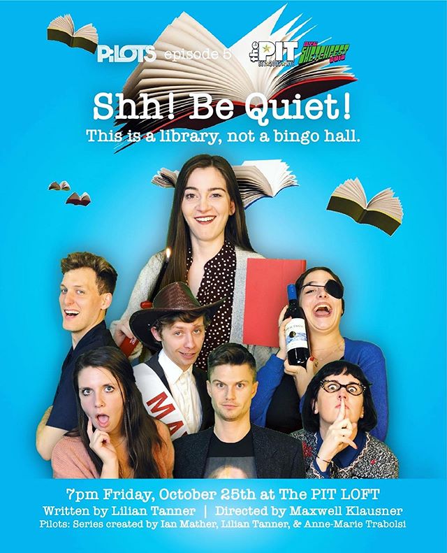 Come see head librarians go toe to toe in Shh! Be quiet! as part of #NYCsketchfest. This latest installment of @pilots_season is written by a true head cow @liliantanner. It starts at 7p @thepitloft