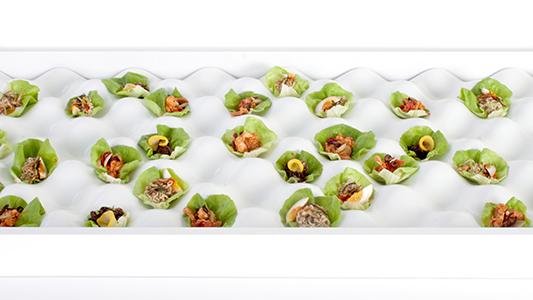 FABULOUS FINGER FOOD: caesar salads egg tray