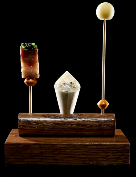 Pork Belly, Bacon Fat Popcorn, Toasted Barley Gelato