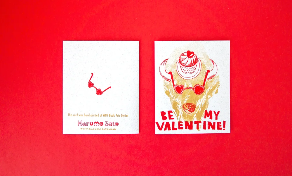 Both sides of Valentine card Design