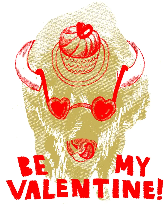 "Be my Valentine" by buffalo cards