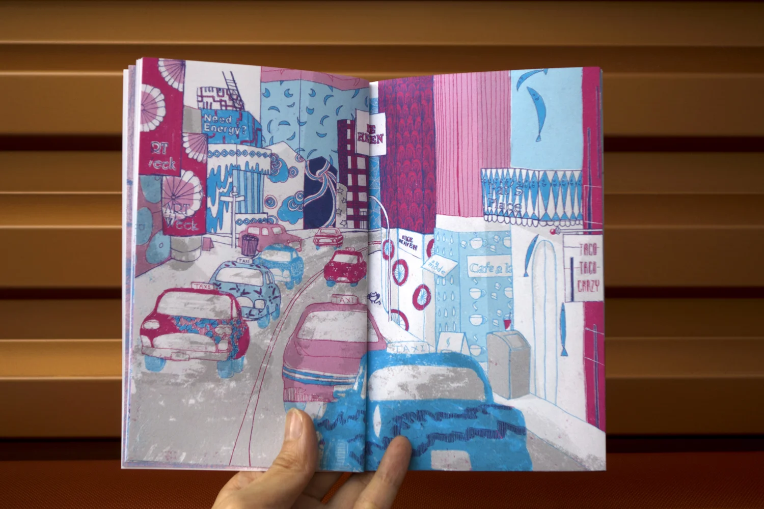 Walking toward the city