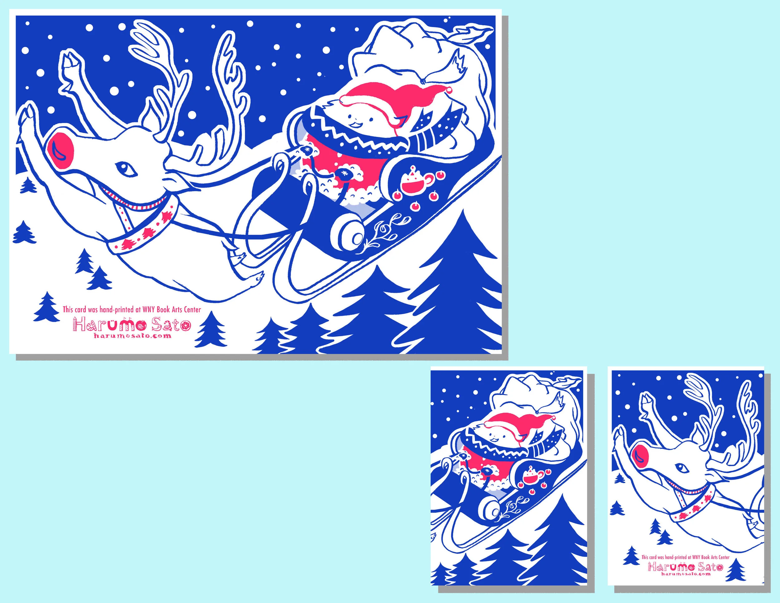 Cappuccino Cat Santa Clause cards