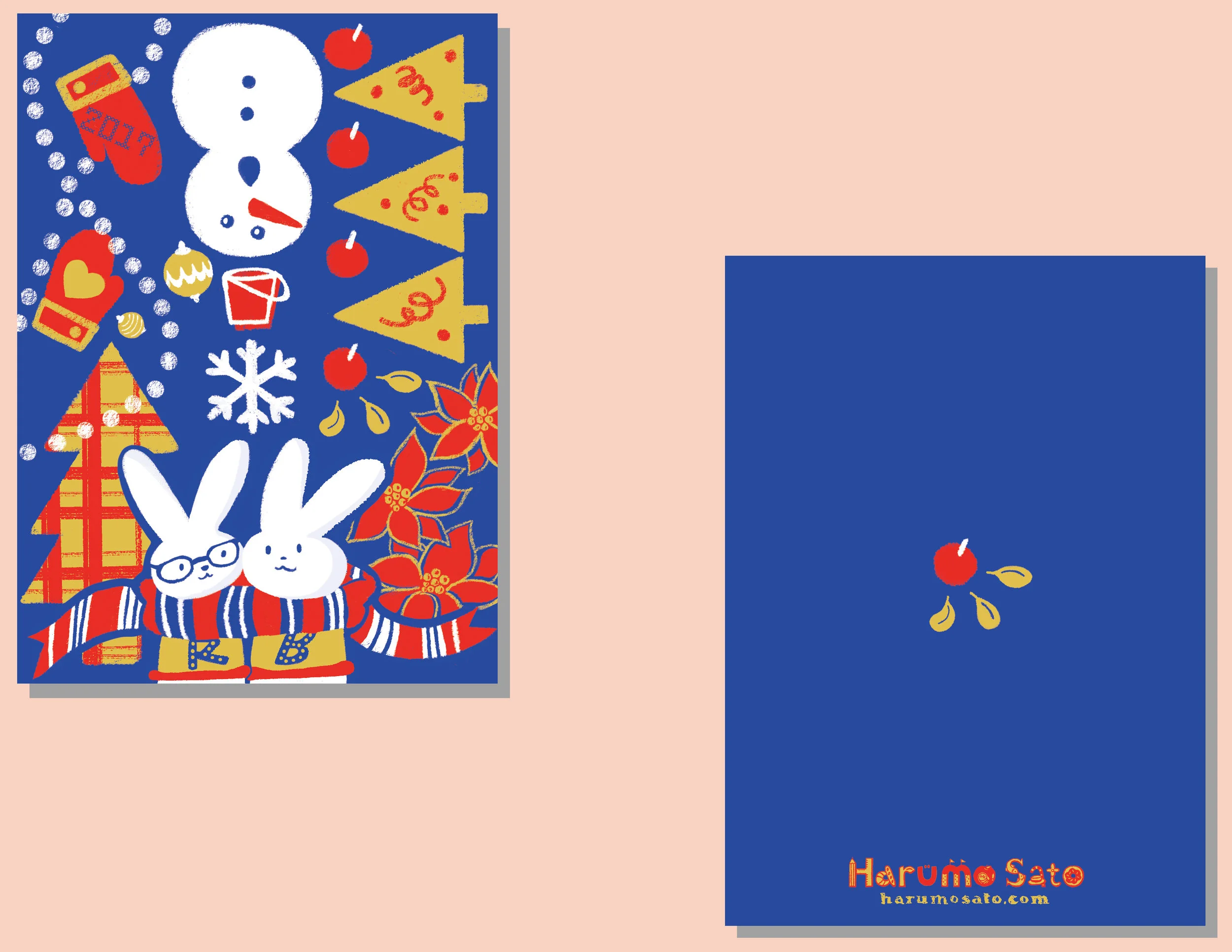 Bunnies Christmas Card Design