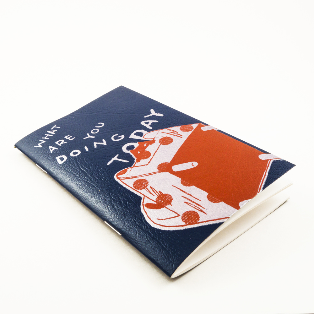 Side view of the Mini notebook: What Are You Doing Today