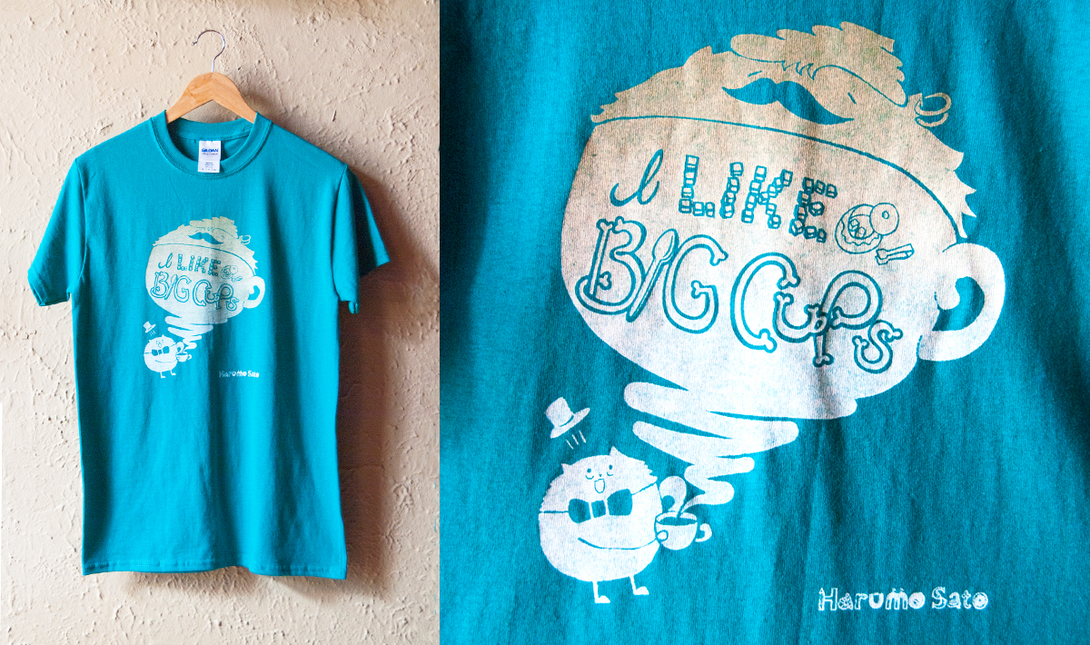 Hand Screen printed I like big cups T-shirts