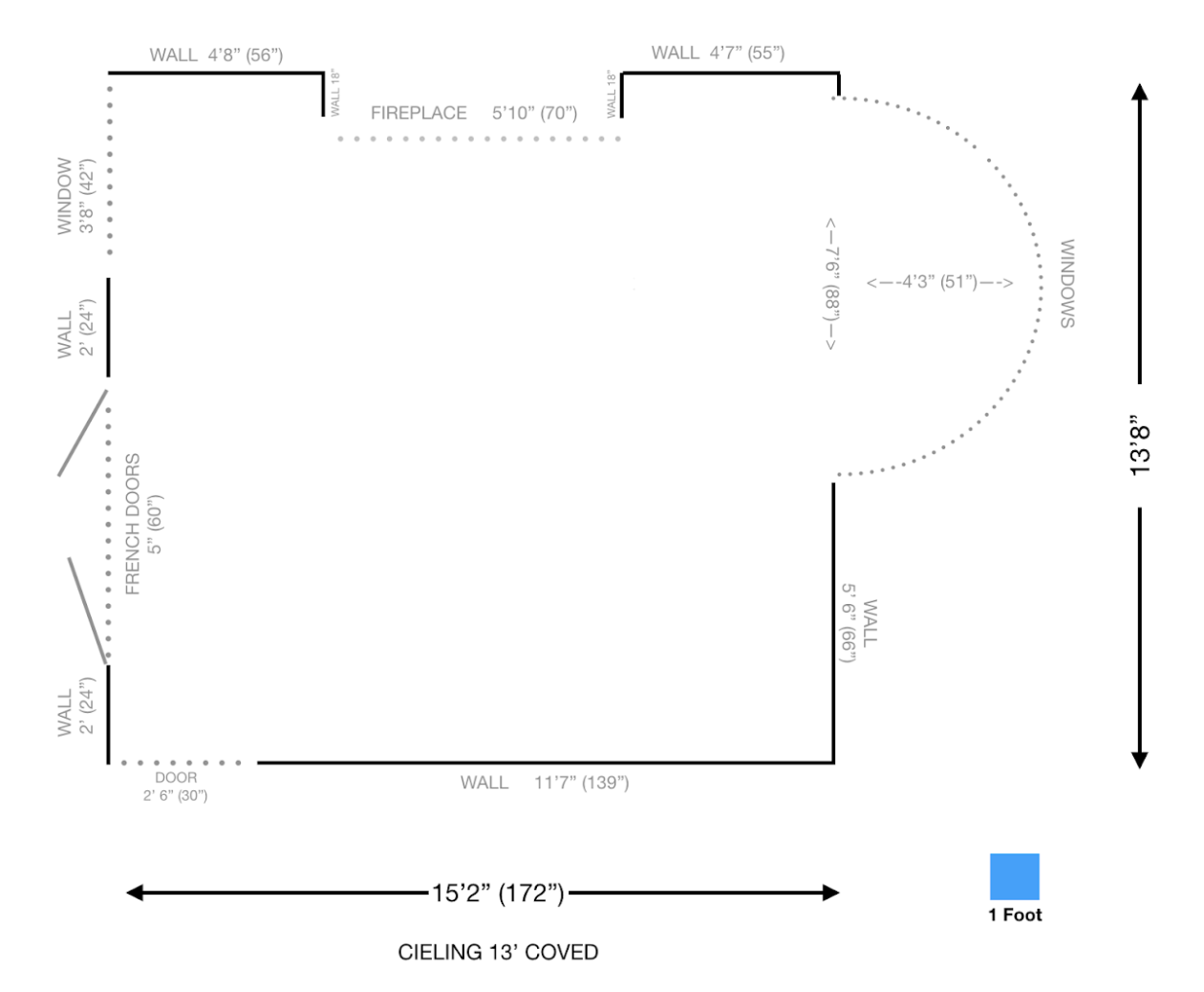 COMPUTER SKETCH WITH MEASUREMENTS